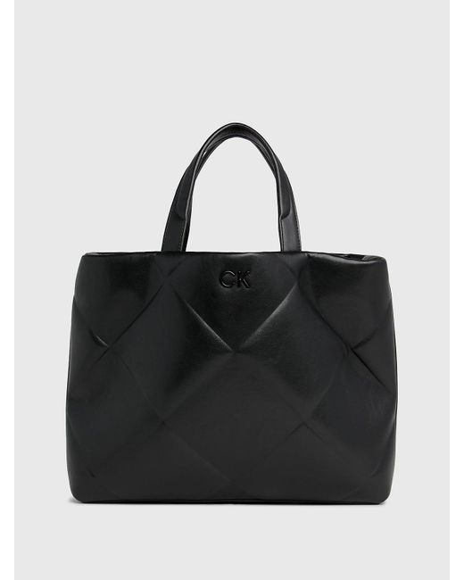 Calvin Klein Black Quilted Tote Bag