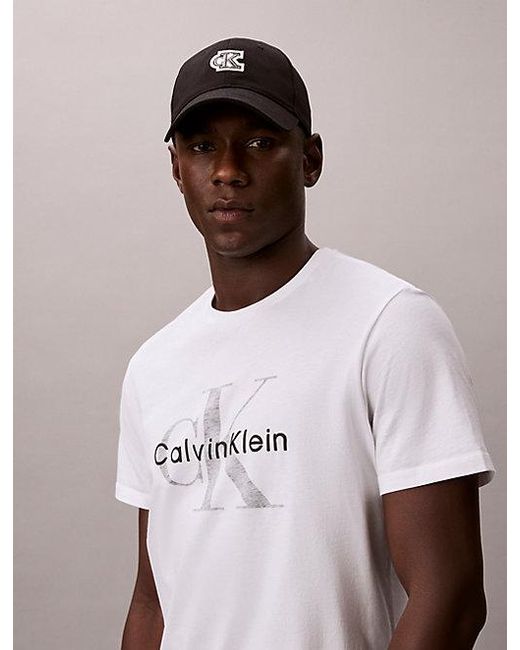 Calvin Klein Black Cotton Twill Logo Cap for men