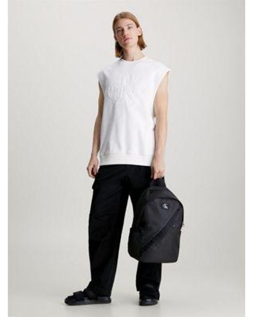 Mochila redonda de ripstop Calvin Klein de hombre de color Black
