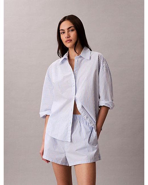 Calvin Klein Pyjamashort in het Purple