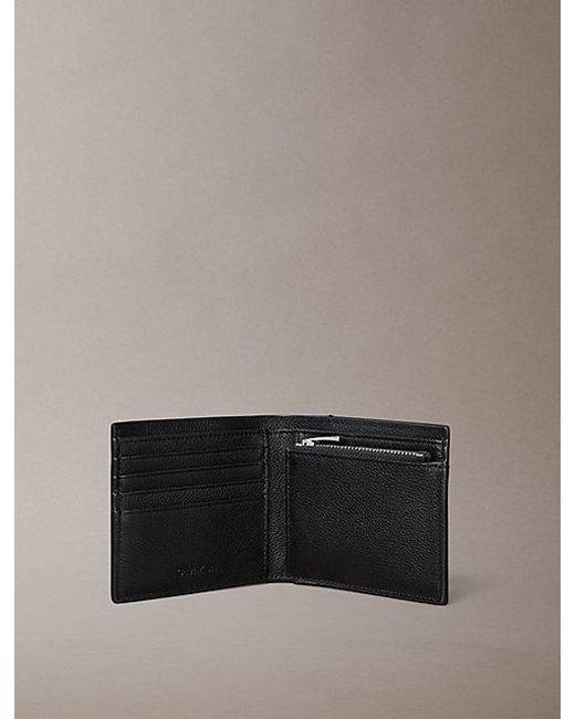 Calvin Klein Black Full Grain Leather Rfid Billfold Wallet for men