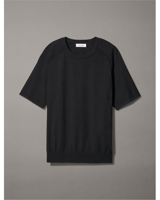 Calvin Klein Brown Tech Knit Crewneck Sweater T-shirt for men