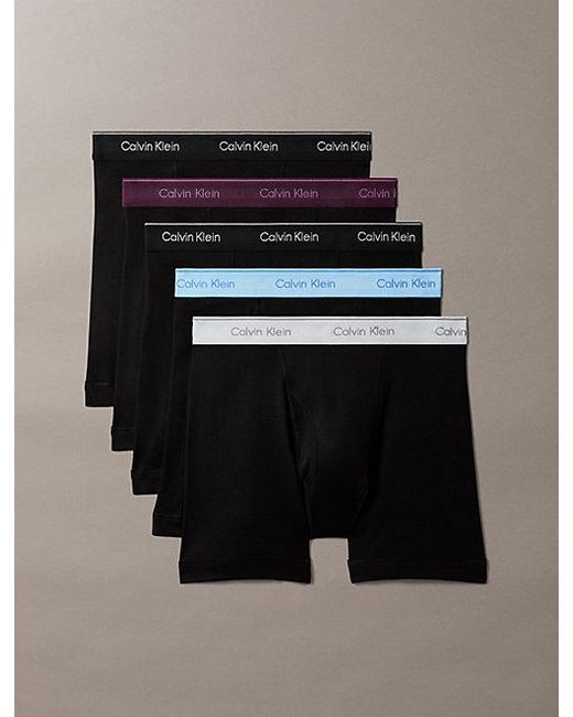 Calvin Klein Black 5 Pack Boxer Briefs Cotton Classics for men
