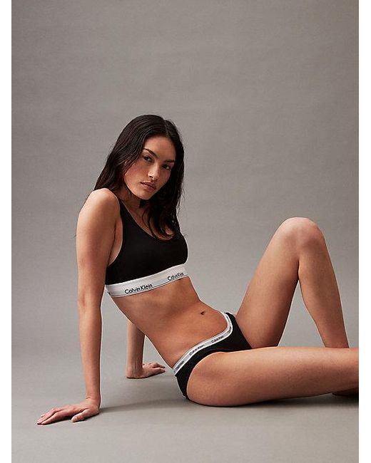 Calvin Klein Black Bikini Briefs Icon Logo