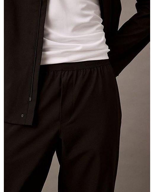 Calvin Klein Black Sport Anti Wrinkle Travel Gym Trousers for men