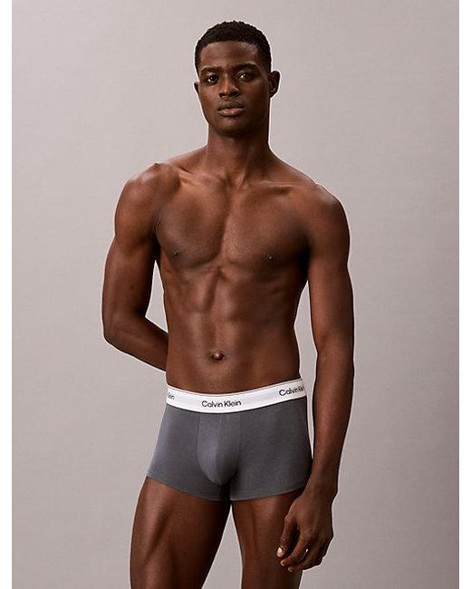 Calvin Klein Blue 3 Pack Low Rise Trunks for men