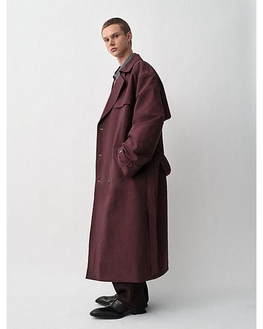 Calvin Klein Red Truman Trench Coat for men