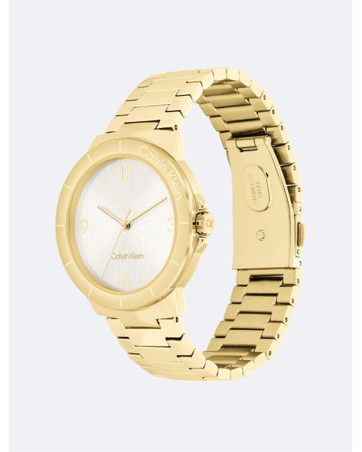 Calvin Klein Metallic Linear Dial Link Bracelet Watch