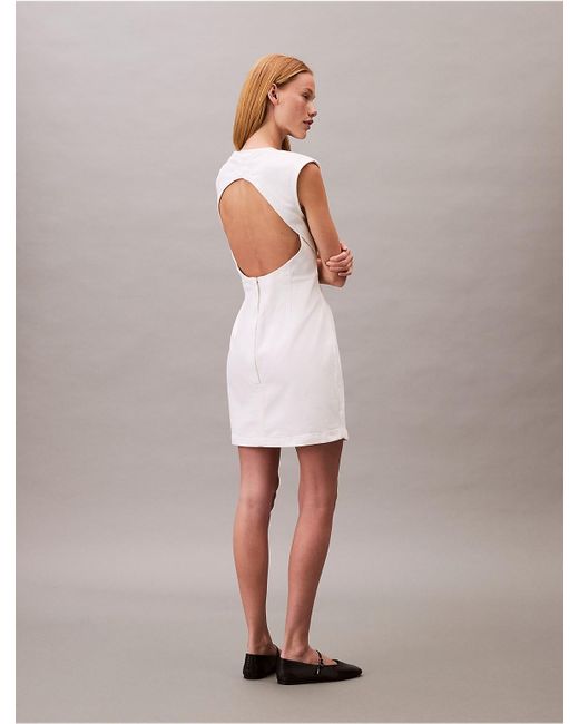 Calvin Klein Multicolor Open Back Cap Sleeve Dress