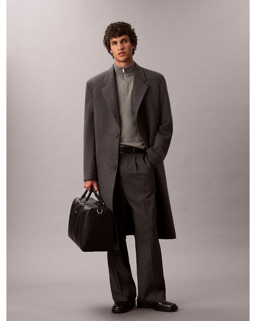Borsa A Sacco Micro Martellata di Calvin Klein in Gray da Uomo