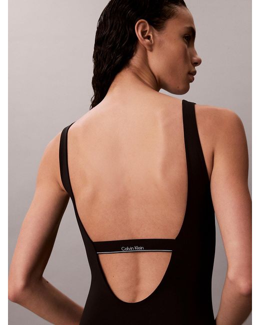 Calvin Klein Black Scoop Back Swimsuit