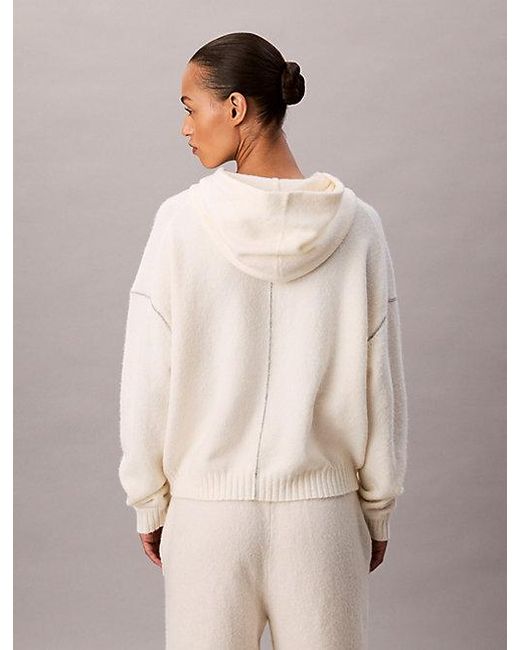 Calvin Klein Natural Plush Sweater Lounge Hoodie