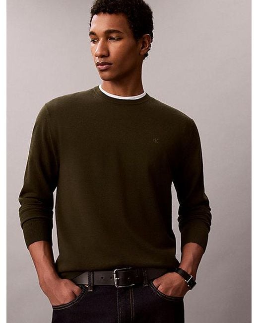 Calvin Klein Multicolor Merino Wool Classic Jumper for men