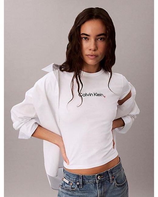 Calvin Klein Brown Jeans Slim Heart Logo T-Shirt