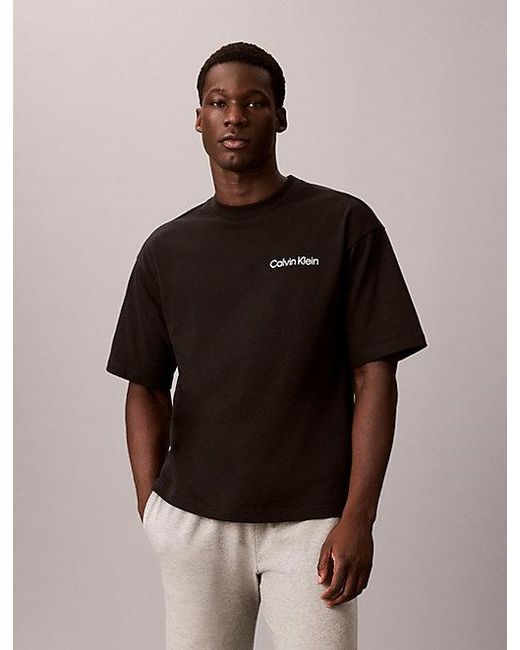 Calvin Klein Black Pyjama Top Cotton Classics for men