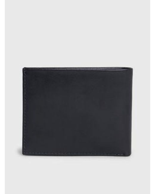 Cartera de piel con compartimento para billetes RFID Calvin Klein de hombre de color Black