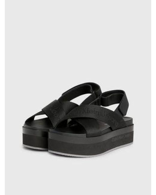 Sandalias con plataforma Calvin Klein de color Black