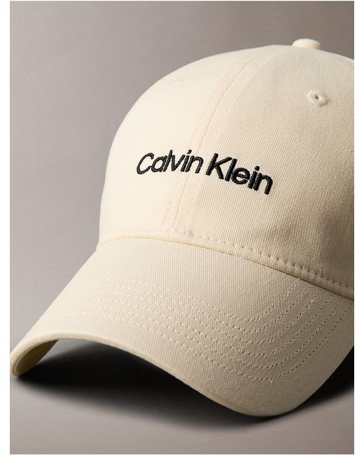 Calvin Klein White Standard Baseball Cap for men