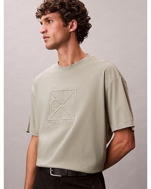 Calvin Klein Multicolor Relaxed Embroidered Logo T-Shirt for men