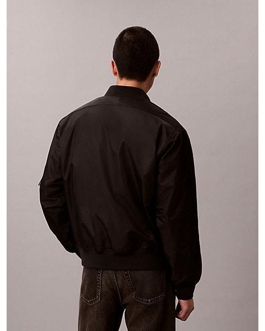 Calvin Klein Nylon Bomberjack in het Black voor heren