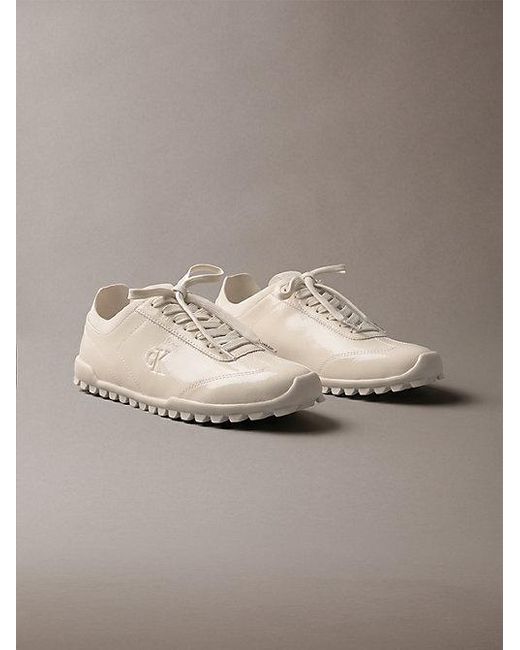 Calvin Klein Gray Shiny Organza Runner Trainers