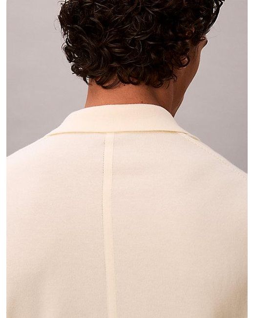 Calvin Klein Natural Supima Cotton Knit Polo Shirt for men