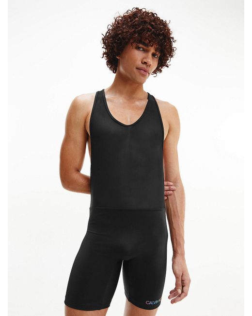 Calvin Klein Black Swim Bodysuit - Pride for men