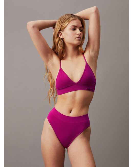 Bas de bikini - CK Meta Essentials Calvin Klein en coloris Pink