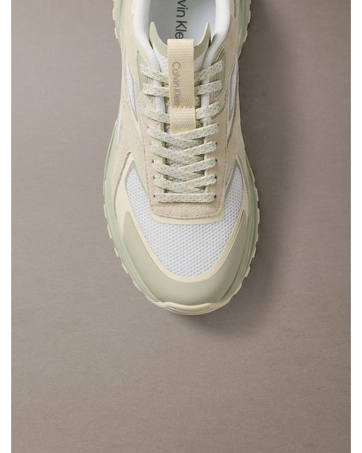 Calvin Klein Metallic Knit Mesh Runner Trainers
