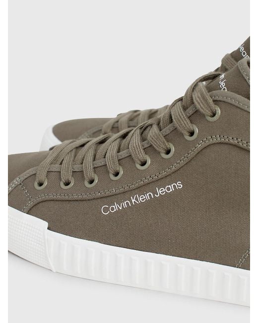 Calvin Klein Green Canvas High-top Trainers for men