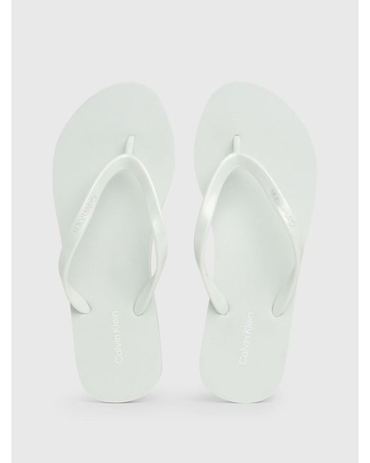 Tongs Calvin Klein en coloris White