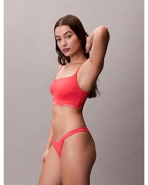 Calvin Klein Red Bikini Bottoms Ck Icon