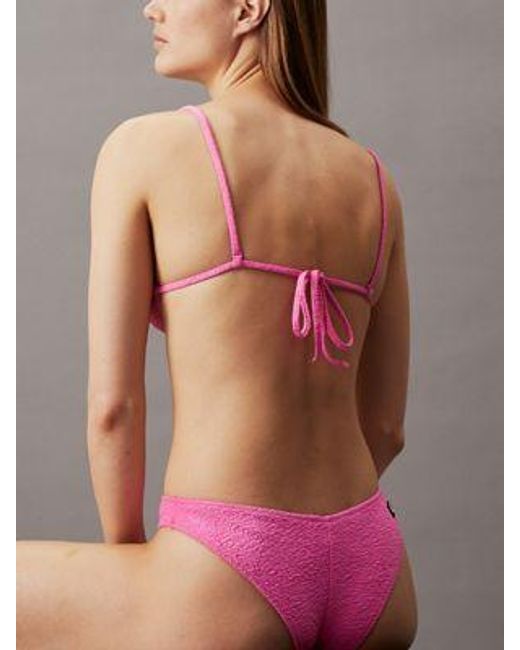 Calvin Klein Pink Bikinihosen - CK Monogram Texture