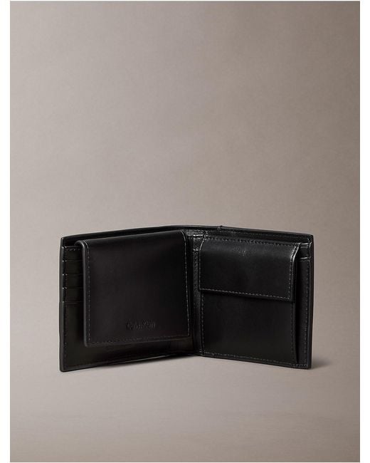 Calvin Klein Gray Textured Monogram Id Wallet for men