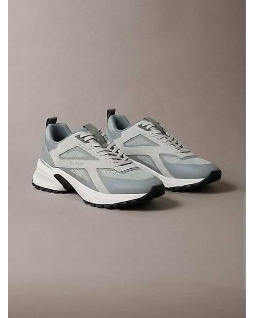Calvin Klein Metallic Knit Mesh Runner Trainers for men