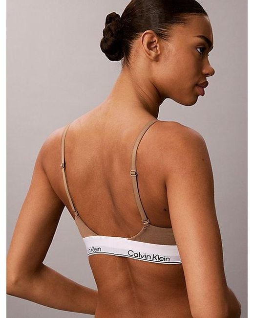 Calvin Klein Gray 2 Pack Triangle Bras Icon Cotton Modal