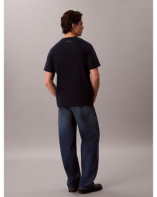 Calvin Klein Black Jeans Script Logo T-Shirt for men