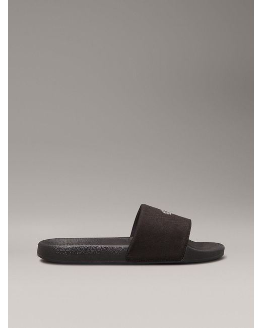 Calvin Klein Gray Logo Sliders