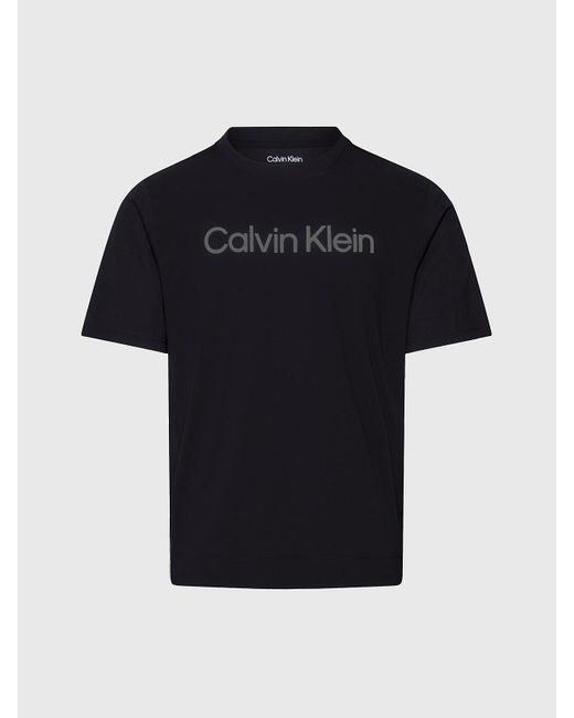 Calvin Klein Blue Textured Gym T-shirt for men