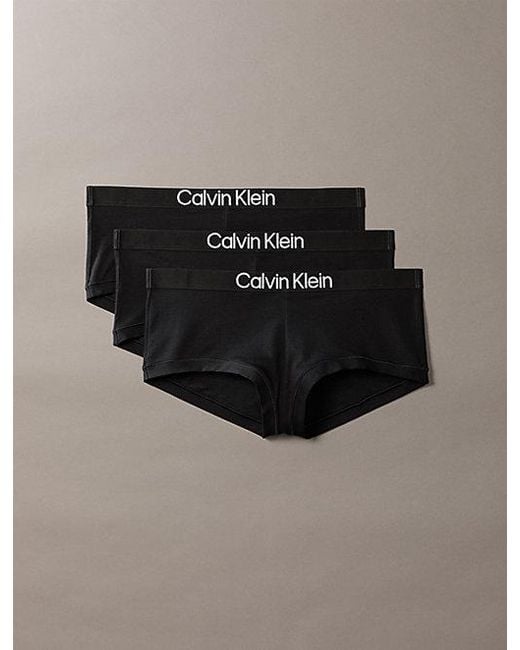 Calvin Klein Black 3 Pack Boy Shorts