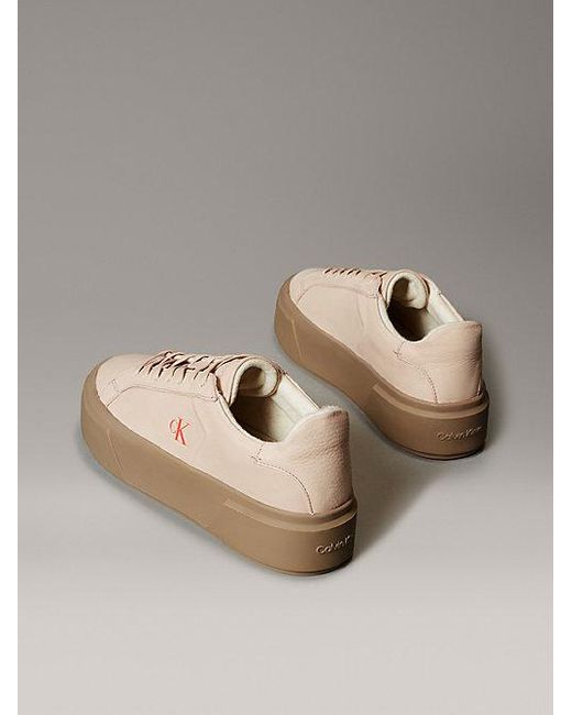 Calvin Klein Multicolor Leather Warm Winter Platform Trainers