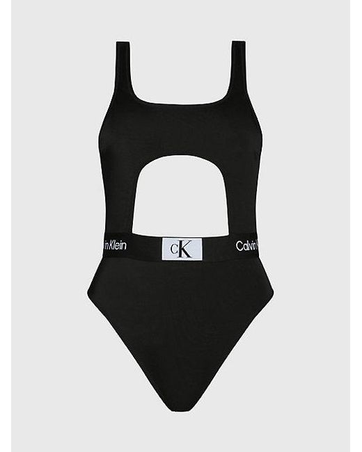Calvin Klein Black Badeanzug mit Cut Out - CK96