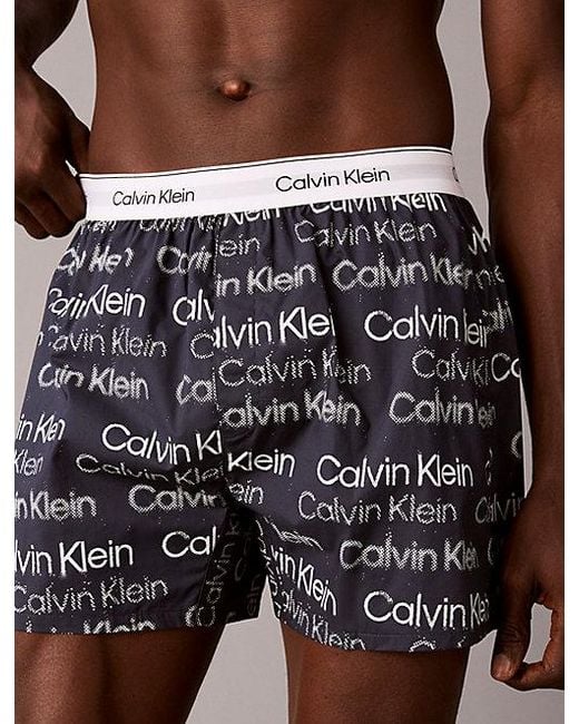 Calvin Klein Brown Boxers Cotton Poplin for men