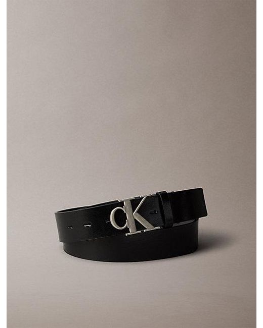 Calvin Klein Multicolor Full Grain Leather Logo Belt for men