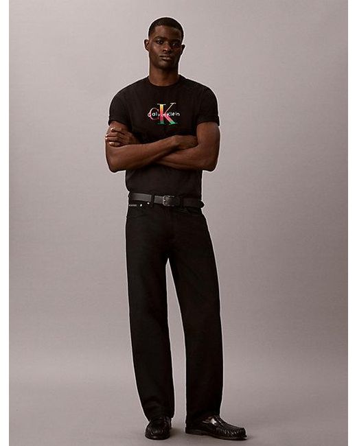Calvin Klein Brown Jeans Monogram T-Shirt Pride for men