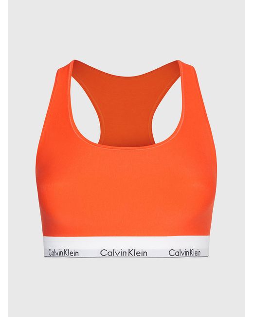 Calvin Klein Orange Plus Size Bralette - Modern Cotton