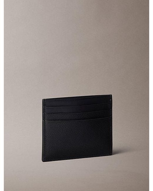 Calvin Klein Gray Leather Card Holder for men