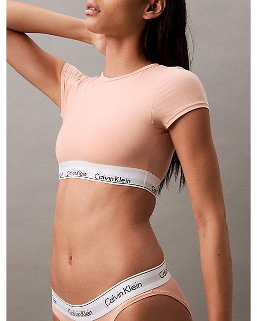 Calvin Klein T-Shirt Bralette in het Pink