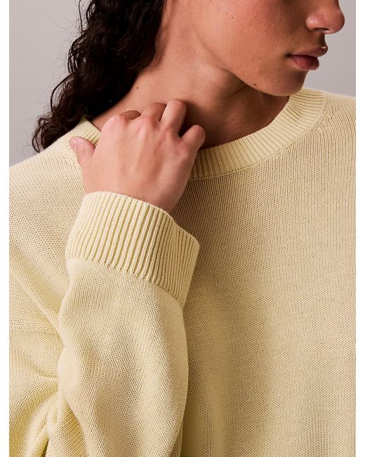 Calvin Klein Natural Cotton Relaxed Crewneck Jumper