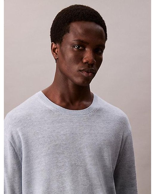 Calvin Klein Zweifarbiger Pullover Aus Leinen-Mix in Multicolor für Herren